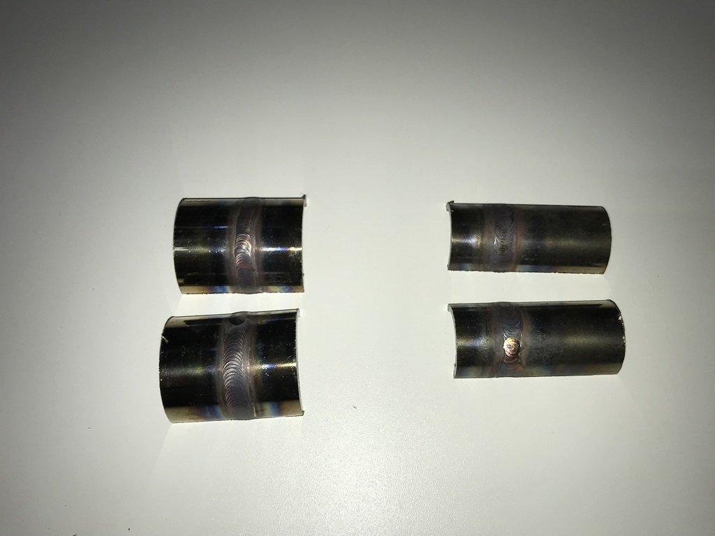バックシールド治具を使用してSUS304パイプ溶接